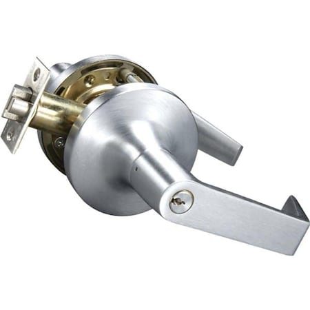 Gan Eden Commercial Classroom Augusta Lever Grade 1 Cylindrical Lock with Para Keyway, Satin Chrome GA2178085